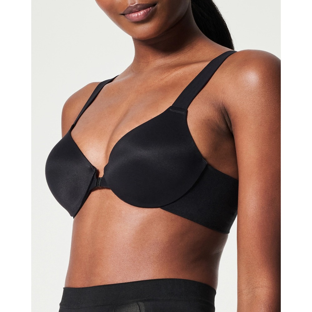 Spanx Bra-llelujah Lightly Lined Full Coverage Front Closure‎ Bra Black 32D